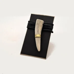 Antler Tip Necklace with Cartridge Ring