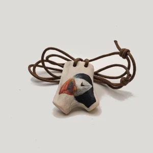 Hand-painted antler necklace