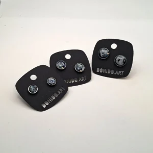 Blue Resin Stud Earrings