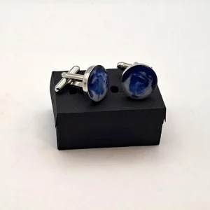 Blue Resin Cufflinks