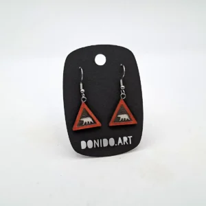 Polar Bear sign earrings